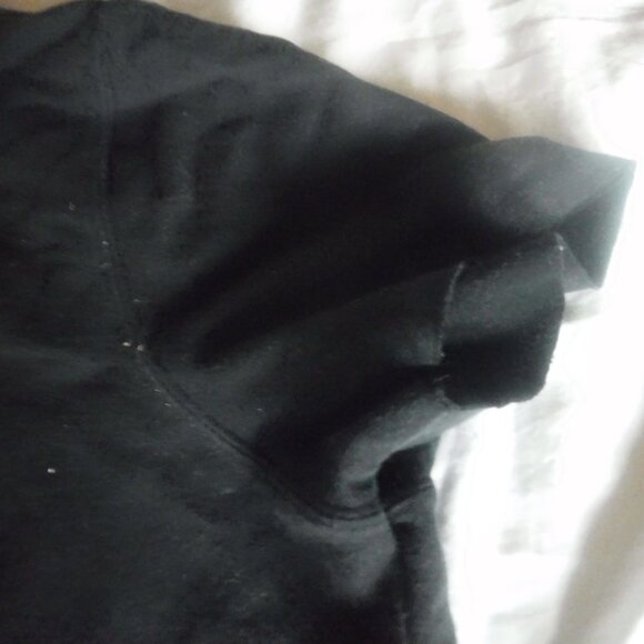 Harley Davidson black Short Sleeve Sweat Shirt Zipper Front Womens Size 1 W - Picture 5 of 9